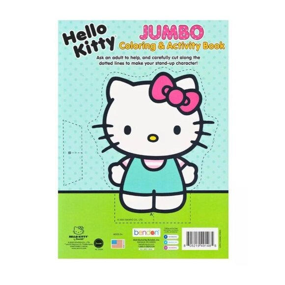 Hello Kitty Coloring & Activity Book: 64 Pages with Bonus Standup Character! - Picture 2 of 2